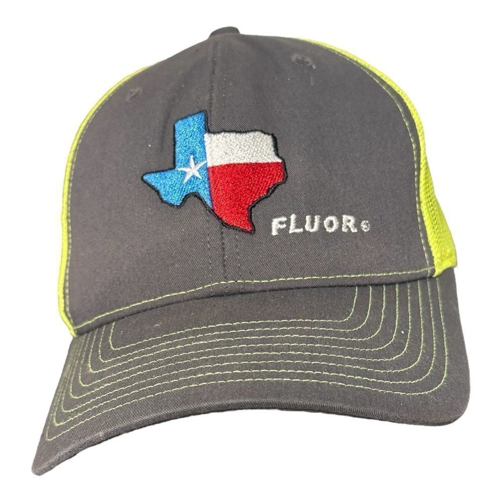Fluor Gray and Yellow Texas Cap